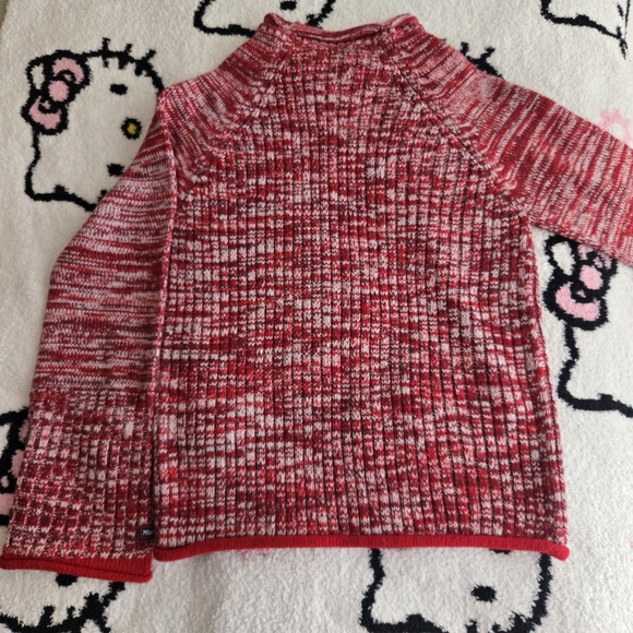 Mudd Red Marled Cowl Knit Sweater - Picture 2 of 6